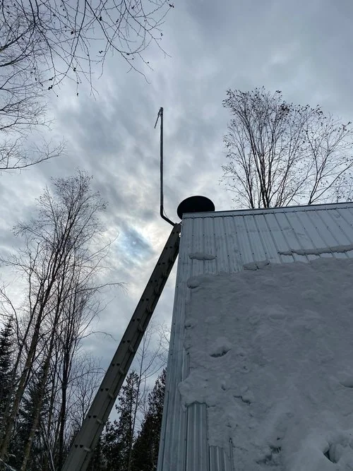 Roof installation in winter conditions