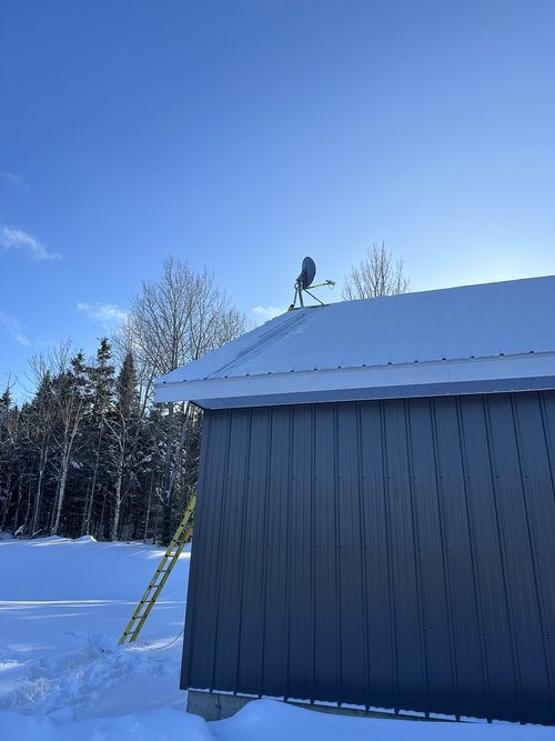 Outdoor installation in winter conditions